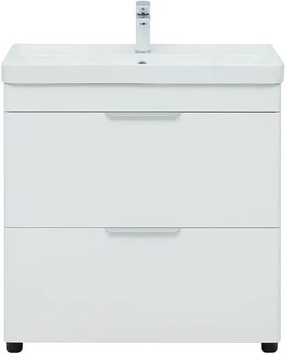 Тумба под умывальник напольная Aquanet Ирис new 81.5 белый глянец 00310154
