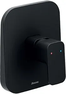Смеситель для душа скрытого монтажа Ravak 10° Free чёрный матовый X070159, 1