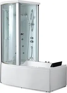 Ванна акриловая с гидромассажем Gemy 170x85 L G8040 B L Ванна акриловая с гидромассажем Gemy 170x85 L G8040 B L, 1