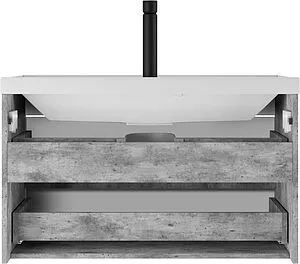 Тумба под умывальник подвесная Домино Loft 90 бетон DL5604T, 5