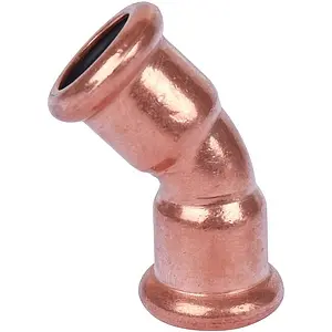 Отвод пресс двухраструбный 15мм угол 45° Sanha 6041 1604115, 2