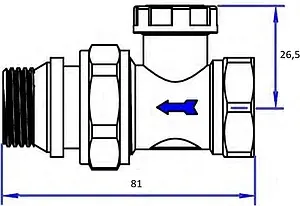 Вентиль запорный прямой ¾" в/н IVANCI IVC.103002.N.04 Вентиль запорный прямой ¾" в/н IVANCI IVC.103002.N.04, 2