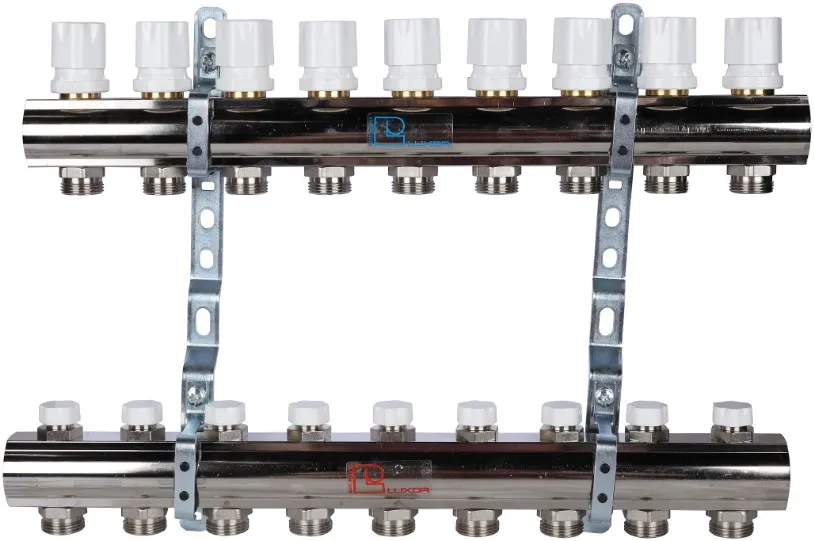 Группа коллекторная без расходомеров 9 отводов 1&quot;в/в x ¾&quot;ек Luxor CD 468M/9 15552709MN, 1