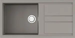 Мойка кухонная Omoikiri Kitagawa 100-GR leningrad grey 4993788 Мойка кухонная Omoikiri Kitagawa 100-GR leningrad grey 4993788, 1