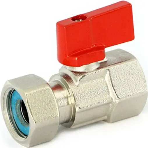 Кран шаровый мини с накидной гайкой ½&quot;в x ½&quot;нг Uni-fitt 122N2000