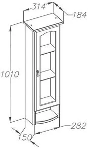 Шкаф Opadiris Риспекто 32 L орех антикварный 00-00006081, 2
