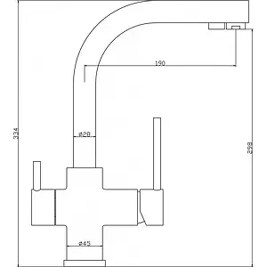 Смеситель для кухни с подключением к фильтру Swedbe Selene Plus чёрный матовый 8149, 2