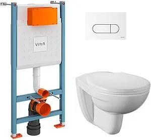 Комплект 5 в 1 VitrA Normus L-box 9773B003-7207 с кнопкой белый глянцевый Комплект 5 в 1 VitrA Normus L-box 9773B003-7207 с кнопкой белый глянцевый, 1