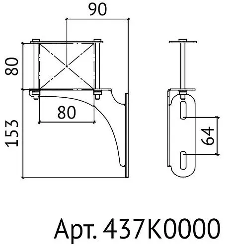 Кронштейн для коллектора Uni-Fitt 437K0000