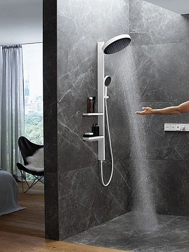Душевой набор Hansgrohe Rainfinity 130 3jet 125см белый матовый/графит 26852700