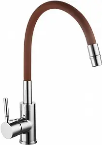 Смеситель для кухни Gross Aqua ColorFlex хром/коричневый 3241508BR, 1