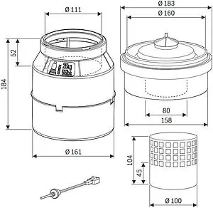 Адаптер стартовый каскадный 110/160 x 110мм (PP) Buderus FC-Set110-B23P 7738113208, 2