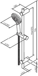 Душевая стойка Am.Pm Like чёрный матовый F0180022 Душевая стойка Am.Pm Like чёрный матовый F0180022, 2