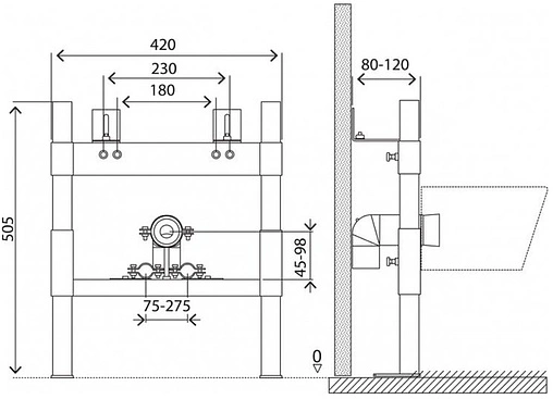 Инсталляция для биде BelBagno BB024-BD