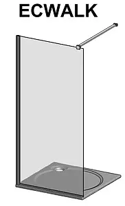 Душевое ограждение 1200мм прозрачное стекло Roltechnik Exclusive Line ECWALK/1200 black elox 585-1200000-05-02, 3