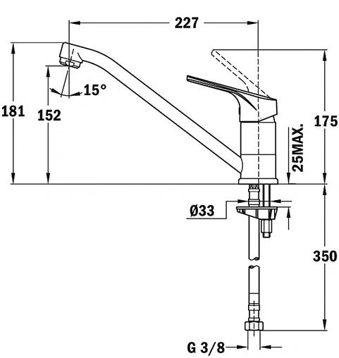 Смеситель для кухни Teka MTP 913 хром 469130210
