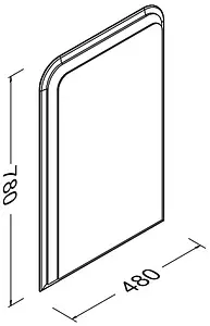 Зеркало с подсветкой ISVEA Bei 48 с подогревом чёрный 21BE4004060I Зеркало с подсветкой ISVEA Bei 48 с подогревом чёрный 21BE4004060I, 2