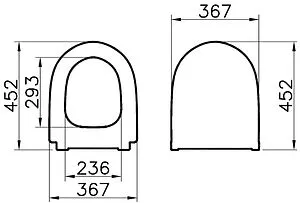 Крышка-сиденье для унитаза с микролифтом VitrA Sento черный матовый 120-083-009 Крышка-сиденье для унитаза с микролифтом VitrA Sento черный матовый 120-083-009, 2