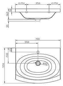 Раковина Ravak Evolution 70 белый XJE01200000, 2