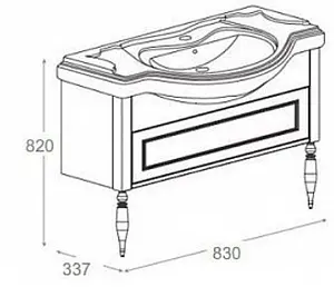 Тумба-умывальник напольная Roca America 85 дуб молочный ZRU9302960+327206000, 2
