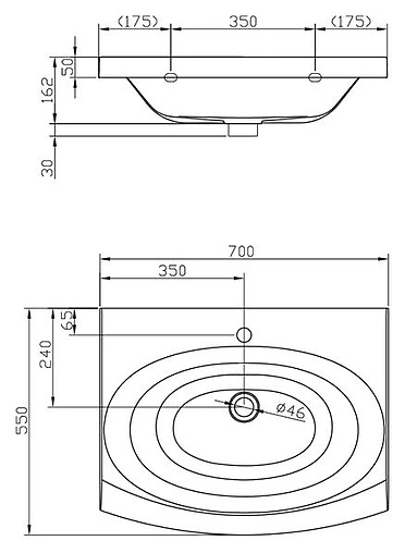 Раковина Ravak Evolution 70 белый XJE01200000