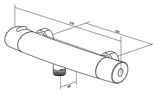 Термостат для душа Am.Pm Sense хром F7540000