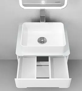 Тумба под умывальник подвесная Jorno Bosko 60 белый Bos.01.60/P/W Тумба под умывальник подвесная Jorno Bosko 60 белый Bos.01.60/P/W, 3