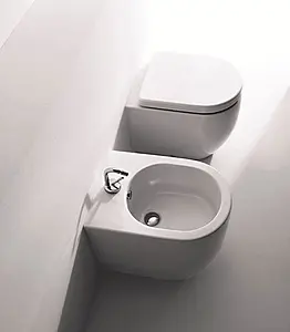 Биде напольное Kerasan Flo белый 312001, 4