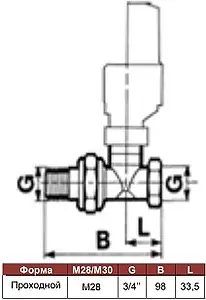 Вентиль терморегулирующий прямой ¾" в/н Comap R809606 Вентиль терморегулирующий прямой ¾" в/н Comap R809606, 2