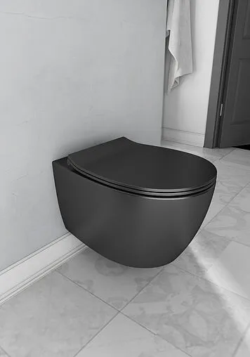 Унитаз подвесной безободковый ISVEA Sentimenti Neo Vortex черный матовый 10AR02013-2N