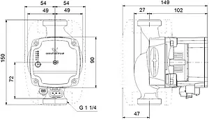 Насос циркуляционный Grundfos Alpha1 L 20-40 N 99160595, 2