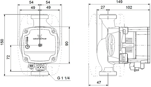 Насос циркуляционный Grundfos Alpha1 L 20-40 N 99160595