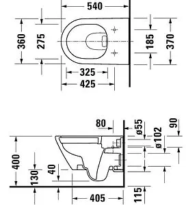 Комплект 5 в 1 Duravit D-Neo Set_D-Neo_чёрный с кнопкой WD5001031 черный матовый Комплект 5 в 1 Duravit D-Neo Set_D-Neo_чёрный с кнопкой WD5001031 черный матовый, 3