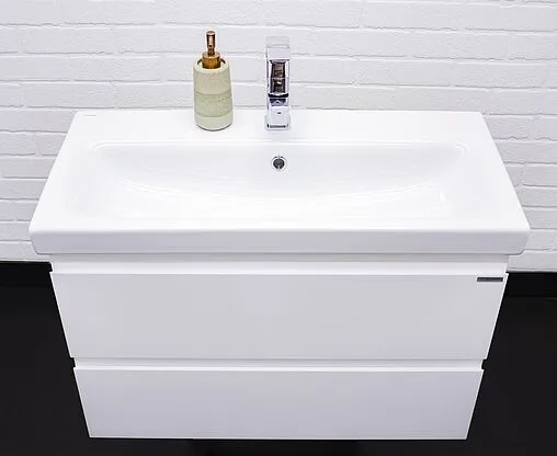 Тумба-умывальник подвесной Домино Graffo 80 белый DGr2103T+S-UM-MOD80SL/1