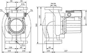 Насос циркуляционный Wilo TOP-S 80/7-DM 2165541, 3