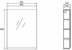 Шкаф-зеркало Cersanit Moduo 60 белый SB-LS-MOD60/Wh, 2