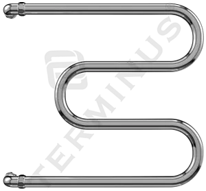 Полотенцесушитель водяной Terminus М-образный AISI 25 500х400 полированная сталь 4620768880483 Полотенцесушитель водяной Terminus М-образный AISI 25 500х400 полированная сталь 4620768880483, 1