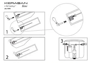 Механизм смыва для среднего бачка Kerasan Waldorf/Retro хром 757090 Механизм смыва для среднего бачка Kerasan Waldorf/Retro хром 757090, 2