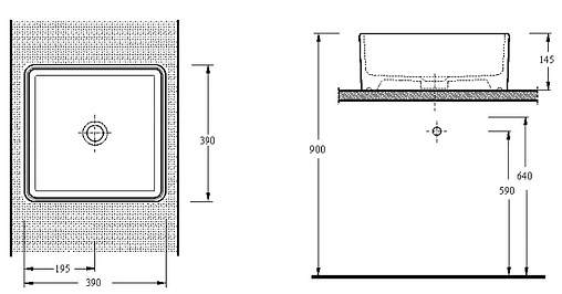 Раковина beWash Ontario 39 белый 35391001