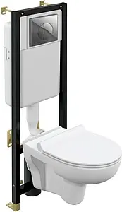 Комплект 6 в 1 Cersanit Nature CO DPL EO slim 64232 с кнопкой Leon хром глянцевый Комплект 6 в 1 Cersanit Nature CO DPL EO slim 64232 с кнопкой Leon хром глянцевый, 1