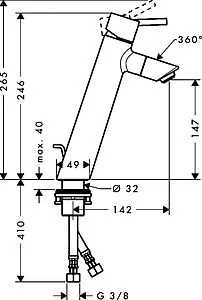 Смеситель для раковины Hansgrohe Talis S2 150 хром 32052000, 2
