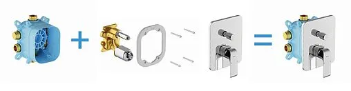 Смеситель для ванны скрытого монтажа Ravak Flat хром X070123