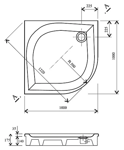 Поддон для душа Ravak Elipso-100 EX A22AA01310