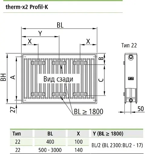 Радиатор стальной панельный Kermi Profil-K Therm-x2 тип 22 300 x 900 мм FK0220300901N2Y Радиатор стальной панельный Kermi Profil-K Therm-x2 тип 22 300 x 900 мм FK0220300901N2Y