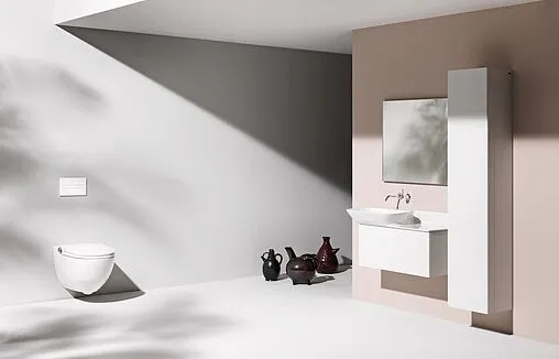 Тумба-умывальник подвесная Laufen INO 77 R белый матовый 4.2540.1.030.170.1+