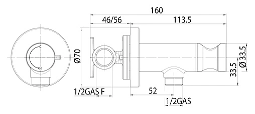 Гигиенический душ со смесителем Bossini Nikita Mixer Set бронза E37008B.022