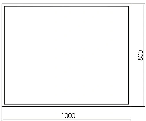 Зеркало Aquanika Metallica 100 чёрный AQM10060RU135