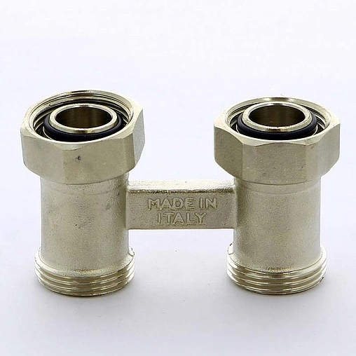 Узел нижнего подключения радиатора прямой ¾"ек x ¾"ек Tiemme 3390001 Узел нижнего подключения радиатора прямой ¾"ек x ¾"ек Tiemme 3390001