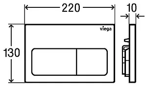 Клавиша смыва для унитаза Viega Prevista Visign for Life 5 8601.1 773731 альпийский белый Клавиша смыва для унитаза Viega Prevista Visign for Life 5 8601.1 773731 альпийский белый, 2
