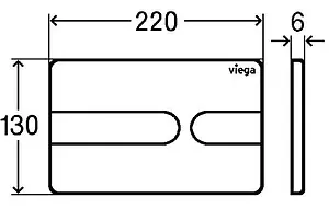 Клавиша смыва для унитаза Viega Prevista Visign for Style 23 8613.1 773069 хром матовый Клавиша смыва для унитаза Viega Prevista Visign for Style 23 8613.1 773069 хром матовый, 2